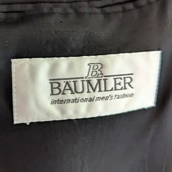 BAUMLER SUIT - JACKET/BLAZER + SUIT PANTS WOOL BLEND IN NAVY (56 44R 32x30) - Picture 6 of 16